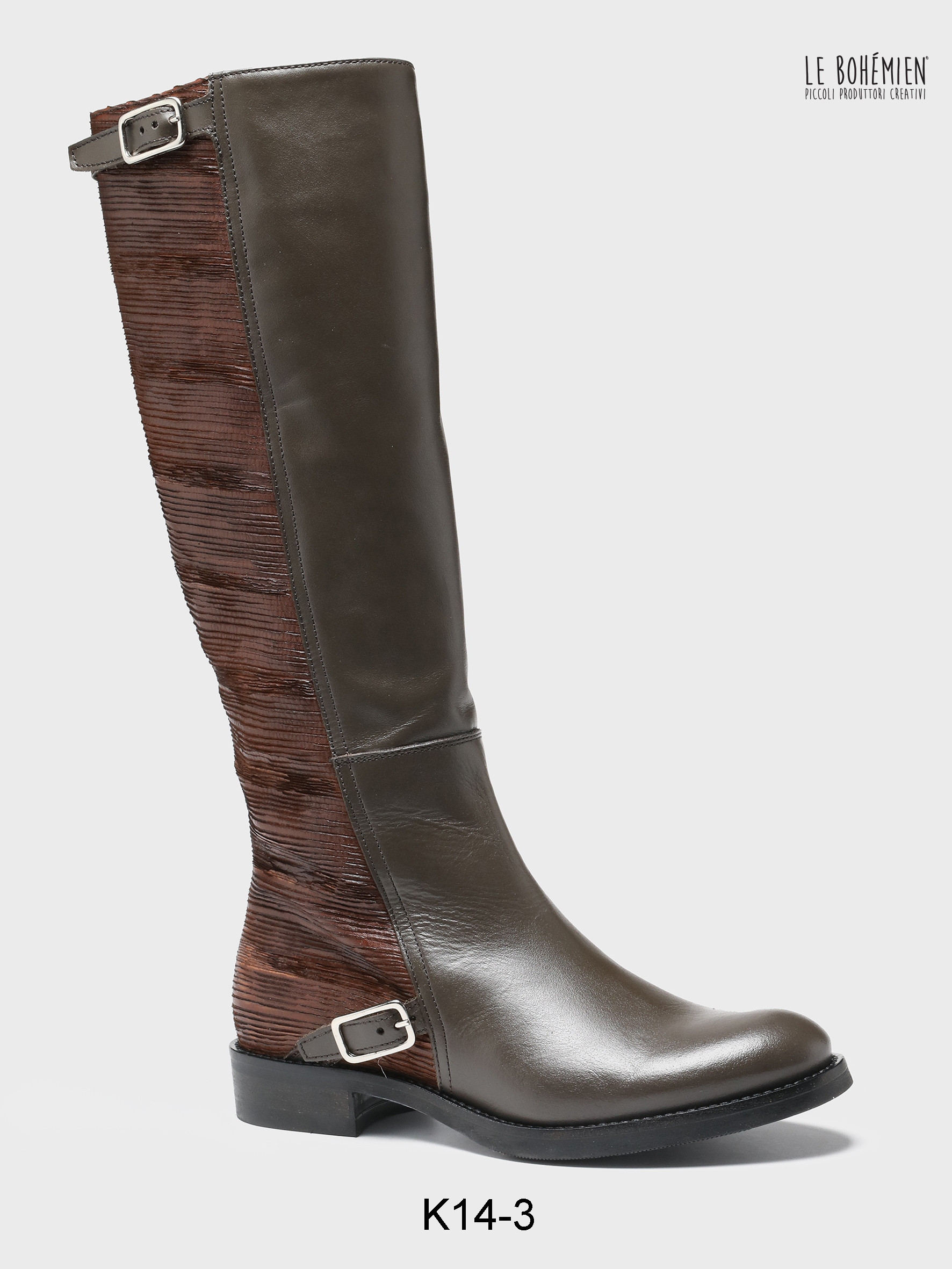 LeBohemien Scarpe Stivali da Donna K14 3 Verdecchia